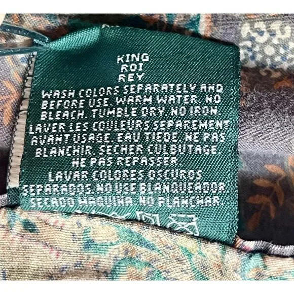 Lauren Ralph Lauren King Flat Sheet & Pillowcase Set Rue Des Artistes Cotton - Picture 6 of 12